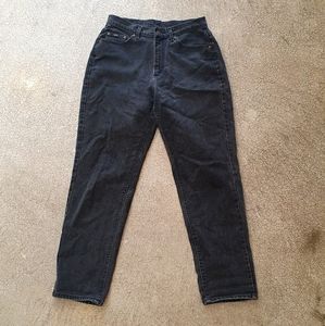 Vintage LEE faded black denim mom jeans highrise